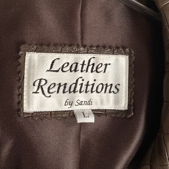 NWT Lambs leather jacket with zipper lined. Leather Renditions by Sandi NICE! - Picture 2 of 5